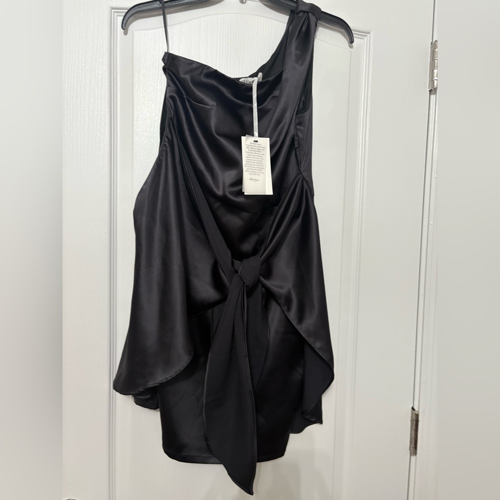 Grace Karin Sleek Black One-Shoulder Dress